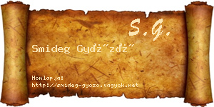 Smideg Győző névjegykártya